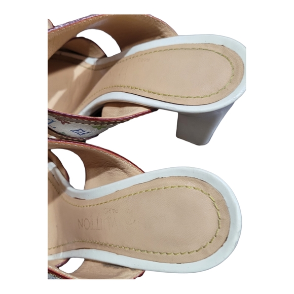 Louis Vuitton Lv Monogram White Multicolor Classic Floral Sandals Size EU 35 - Picture 12 of 12